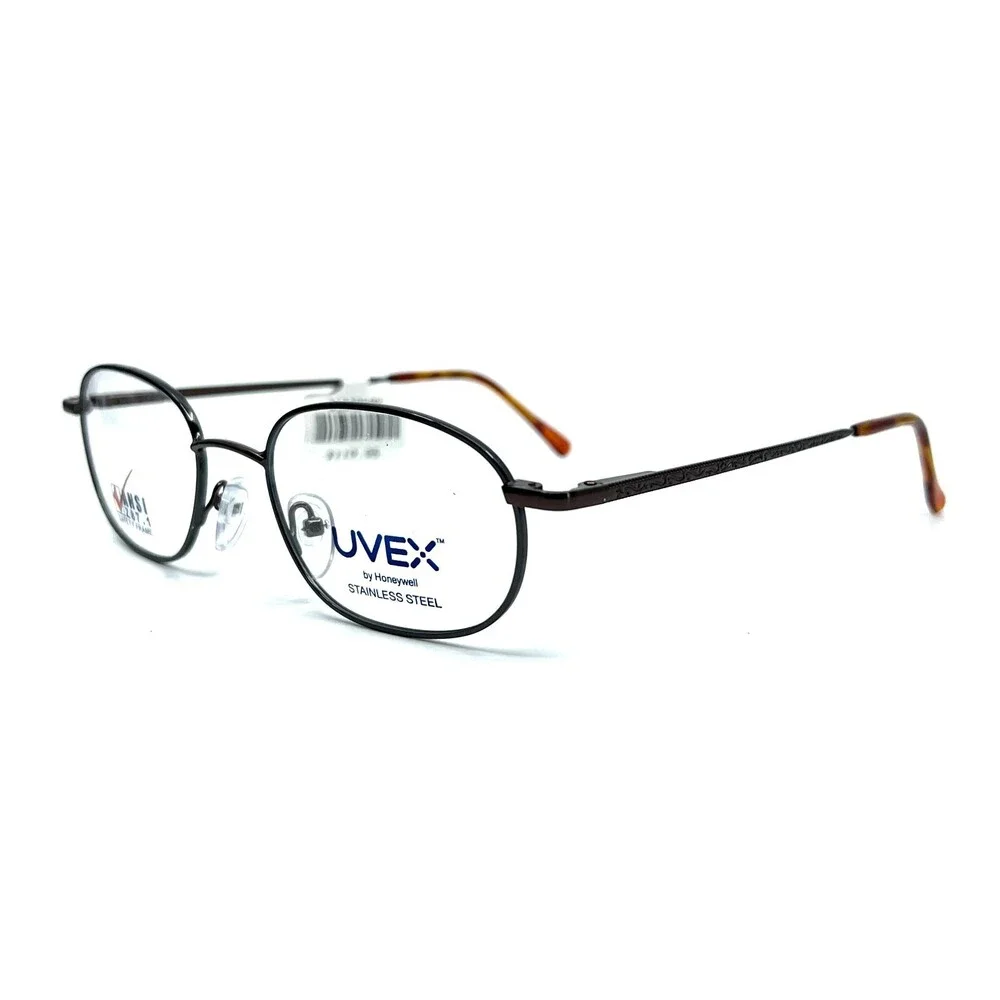 Uvex by Honeywell TR301S Gray Brown Round Oval eyeglasses Frames 52[]19 140 mm